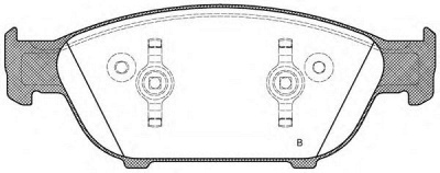 OPEN PARTS bpa144112 -  Комплект тормозных колодок, дисковый тормоз